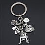 Dog Bone Dog Paw Alloy Key Chain for Women Girl Bag Keychain Charm Pendant Jewelry Accessories Gift for Dog Lover