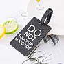 Don't Touch My Luggage Letters Print Luggage Tag T Soft Pvc Airplane Card Travel Baggage Tag