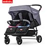 Double Buggy Support Dropshipping Delivery Folding Twin Baby Stroller with Big Wheels for Child Travel System