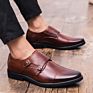 Double Monk Strap Slip on Loafer Leather Oxford Plain Toe Classic Casual Comfortable Men Dress Shoes
