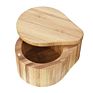 Eco-Friendly Kitchen Products Bamboo Wood Triple Salt Spices Storage Container Box with Magnetic Swivel Lids