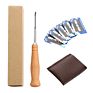 Eco-Friendly Kitchen Products Stainless Steel Original Wood Handle Curved Trimming Knife Bread Lame Danish Dough Whisk Set