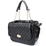 Eco-Friendly Luxury Quilted Pu Leather Foldable Travel Airline Approved Dog Pet Cages Carriers Tote Bag