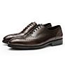 England Formal Official Business Cowhide Genuine Leather Brogue Derby Dress Shoes Suit Shoes