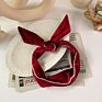 Eur-American Autumn and Knot Headband Vintage Velvet Pearl Green Bow Rabbit Women Hair Accessories