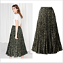 European Style High Waist Loose Streetwear Vintage Leopard Printing Womens Chiffon Leisure Skirt