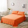 European Style Solid Color 100% Wash Cotton Flat Bed Sheets