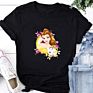 Export Believe Christmas Shirt Christmas Series Pure Cotton Casual Ladies Short-Sleeved Shirt