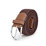 Extra Long Men Casual Knitted Fabric Woven Braided Elastic Stretch Belt for Jeans Multi-Color