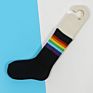 F11500A Manufacturers Cotton Breathable Stripe Socks Rainbow Middle Tube Socks for Kids