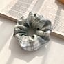 Fabric Linen Plaid Designer Hair Scrunchies Famous Brands Hair Ties Sets Elastic Hair Bands Accessories for Women Girls