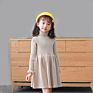 Fall Boutique Clothing Knitted Dress Turtleneck Sweater Solid Children Baby Girls Dress Long Sleeve Tight Dress