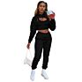 Fall Solid Color 3 Piece Sweatsuit Women Drawstring Hoodie Vest Sweat Pants Three Pcs Outfits Lady Joggers