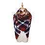 Fall Thick Tartan Scarf Oversized Blanket Soft Warm Shawl Classic Plaid for Women