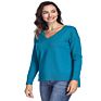 Fashionable Khaki Black Blue Cotton Soft Solid Women Pullover Sweater