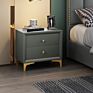 Faux Leather Upholstered Modern Nightstand Bedside Tables for Bedroom