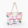 Flamingo Printed Casual Bag Women Canvas Beach Bags Stylish Female Single Shoulder Handbags Ladies Tote