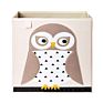 Foldable Grey Cute Children Baby Toy Storage Cube Chest Box Large Decorative Storage Bin with Logo