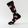 Free Sample Food Pizza Avocado Series Colorful Crew Combed Cotton Dress Men's Socks