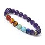 Free Sample Handmade Yoga Inspirational Bracelet, Natural Lava Stone Essential Oil Diffuser 7 Chakra Bead Bracelet