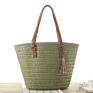 Fs8781 Handmade Basket Moroccan French Market Beach Bag Natural Long Flat Handle Raffia Straw Bag