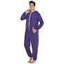 Full Length Pajamas Solid Color Unisex Onesie Zipper Up