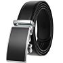 Gina Free Logo Men's Real Leather Ratchet Dress Belt with Automatic Buckle