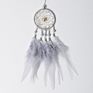 Girl's heart Japanese crystal beads feather car dream catcher