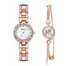 Girls with Diamond Women Watch Rose Gold Bracelet Quartz Opp Alloy Stainless Steel Bsci round Female Analog 8Mm