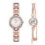 Girls with Diamond Women Watch Rose Gold Bracelet Quartz Opp Alloy Stainless Steel Bsci round Female Analog 8Mm