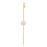 Gold Plated Copper Zircon Pearl Needle Leaves Hook Earjewelry Lightning Cuff Earrings Ear Wrap Crawlers