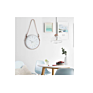 Gold Wall Clock Nordic Vogue Mute Movement Glass Clock Minimalist Home Decor Pu Leather Belt Hanging Clock