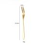 Gold/Silver 2-Tine Appetizer Dessert Forks Salad Cake Cocktail Tasting Forks and Knife Tableware for Party Banquet Birthday Wed