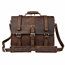 Great Large Office Man Genuine Leather Crossbody Bag Crazy Horse Leather Travel Messenger Bag for Men