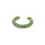 Green Red White Sapphires Cz Paved No Pierced Ear Cuffs for Women Charm Gold Color Cz Clip Earrings Statement Earcuff Jewelry
