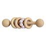 Gym Ring Rodent Silicone Beads Newborn Montessori Rattles Toys Wooden Baby Teether
