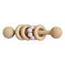 Gym Ring Rodent Silicone Beads Newborn Montessori Rattles Toys Wooden Baby Teether