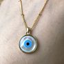 Hamsa Evil Eyes Necklace Shell Pearl Necklace