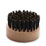 Hand Made Mini round Beard Brush Wood Boar Bristle Men's Shaving Mustache Brush for Hair Sweeping Wave Brush