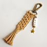 Handmade Boho Love Letter Charm Rope Tassels Braided Macrame Keychain for Car Key Holder