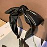 Handmade Luxury Pu Bow Knot Leather Headbands for Women Cute Solid Color Hairband Simple Wide Hair Loop Accessories