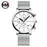 Hannah Martin 109 Luxury Men Stainless Steel Strap Black Color Quartz Analog Watches 3Atm Waterproof Chronograph Watches