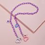 Heart Polymer Clay Pendant Sunglasses Chain Jewelry Kids Candy Color Acrylic Facemask Strap Cord Sunglasses Chain Strap