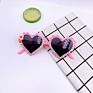 Heat Sun Glasses Children Designer Trend Heart Diamond Frame Uv400 Sunglasses for Kids