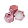 Hexagon Velvet Jewelry Ring Boxes