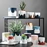 Home Colorful Nordic Decor Glazed Succulent Plant Pot Terracotta Cement Planter Ceramic Flower Pots