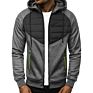 Hoodie Men Autumn Organic Cotton Sweatshirts Solid Hoody Fleece Thick Full Zip Hoodies