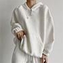 Hr231 Women Long Sleeve Cotton Blank Heavy Pullover Waffle Fabric Knit Hoodie