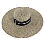 Ht-422 Elegant Lady Wide Brim Beach Straw Fedora Hat Manufacturers Temperament Floppy Cotton Women Straw Bucket Hat