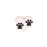 In Stock Personalized Heart Shape Animal Dog Paw Red Blue Pink Color Metal Enamel Gold Plated Lapel Pin Badge